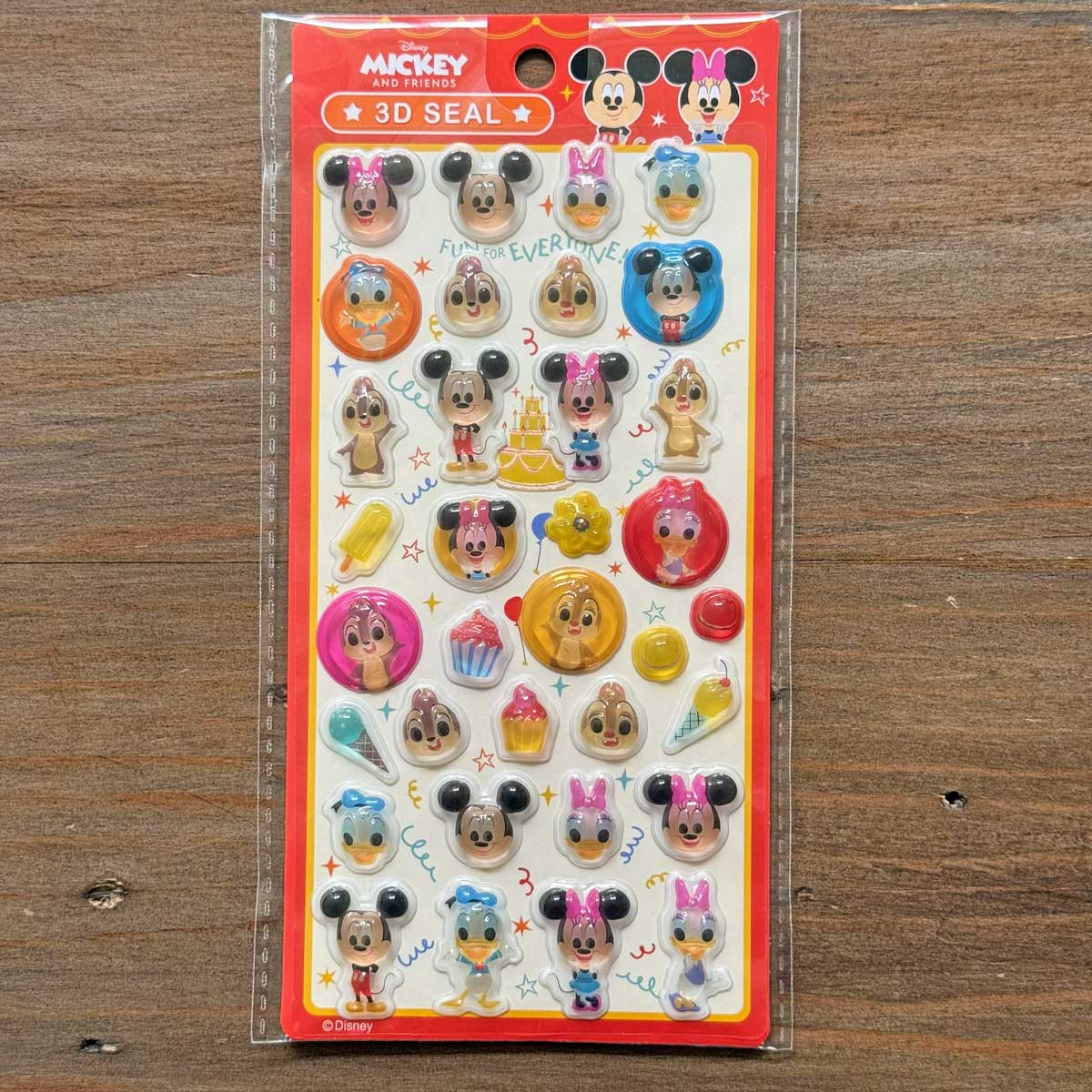 公式ライセンス商品】ディズニーぷっくり3Dシール6枚セット ぷくぷく