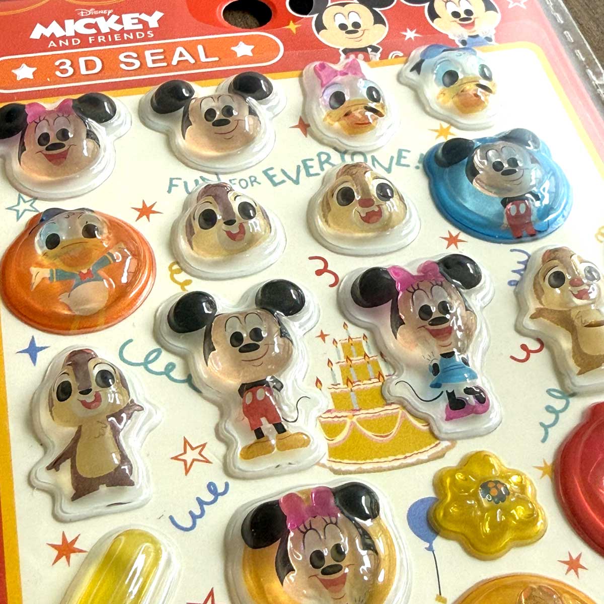 公式ライセンス商品】ディズニーぷっくり3Dシール6枚セット ぷくぷく