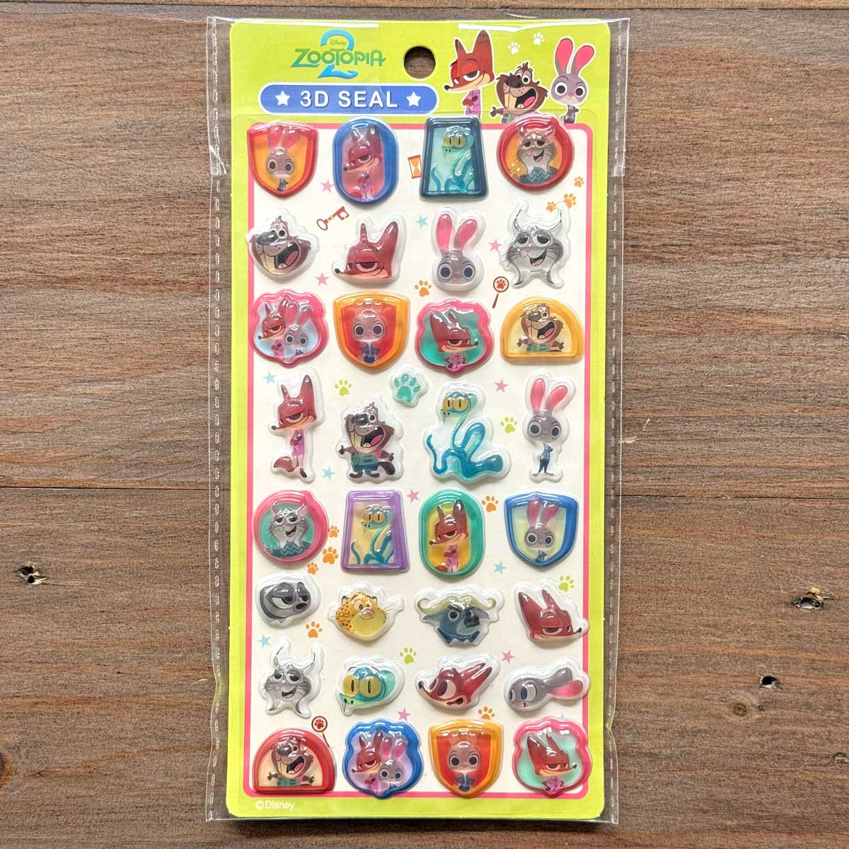 公式ライセンス商品】ディズニーぷっくり3Dシール6枚セット ぷくぷく