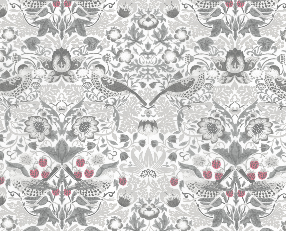 moda fabrics William Morris EBAX Ip[nStrawberry Thief(Xgx[XB[t)D_POWDER GRAY(pE_[O[)8076-18