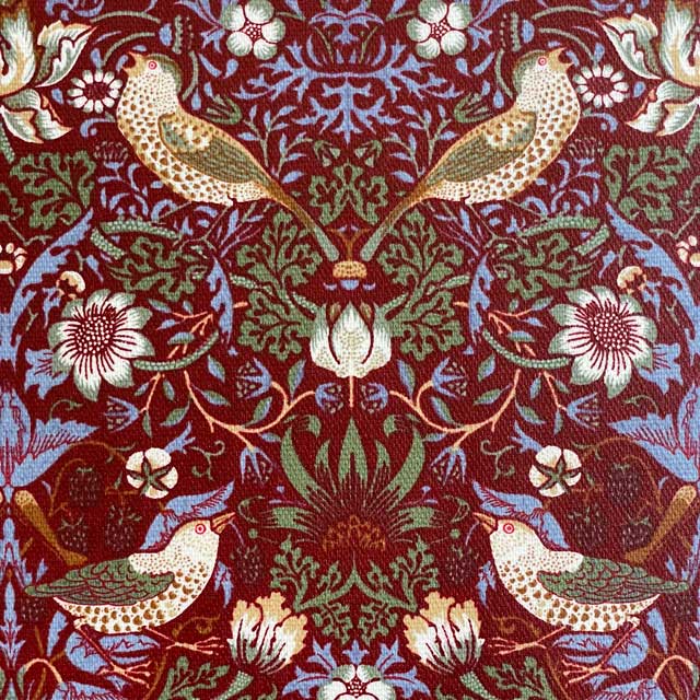moda fabrics William Morris EBAX IbNX~l[gnStrawberry Thief(Xgx[XB[t)DAMASK RED(_}XNbh)