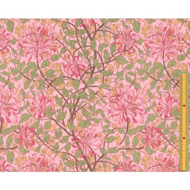 moda fabrics(モダ・ファブリックス)William Morris ウィリアムモリス シーチング生地＜Honeysuckle＞(ハニーサックル)PINK ROSE ピンクローズ 8362-67｜merci-fabric｜02