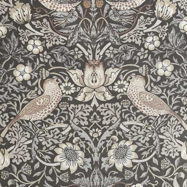 moda fabrics(_Et@ubNX)William Morris EBAX V[`OnStrawberry Thief(Xgx[XB[t)D_ CHARCOAL