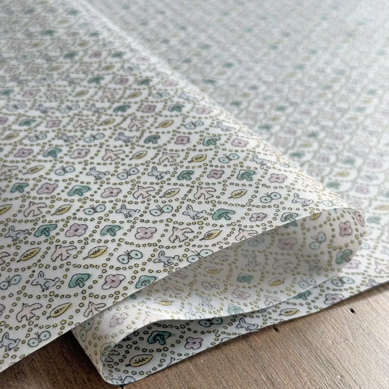 【りり】リバティ　フォレストウェーブ　ブルー１点ピンク２点　本体３点 LIBERTY FABRICS リバティプリント 国産タナローン生地