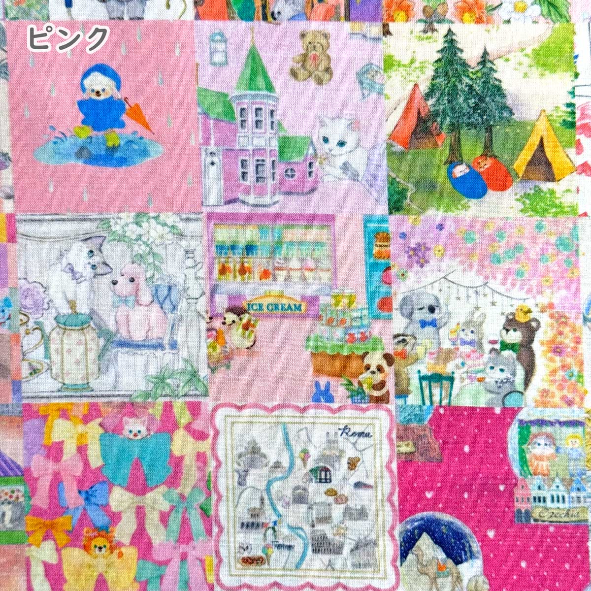 yukiemonユキエモン「アニバーサリーパッチワーク」 60ローン生地