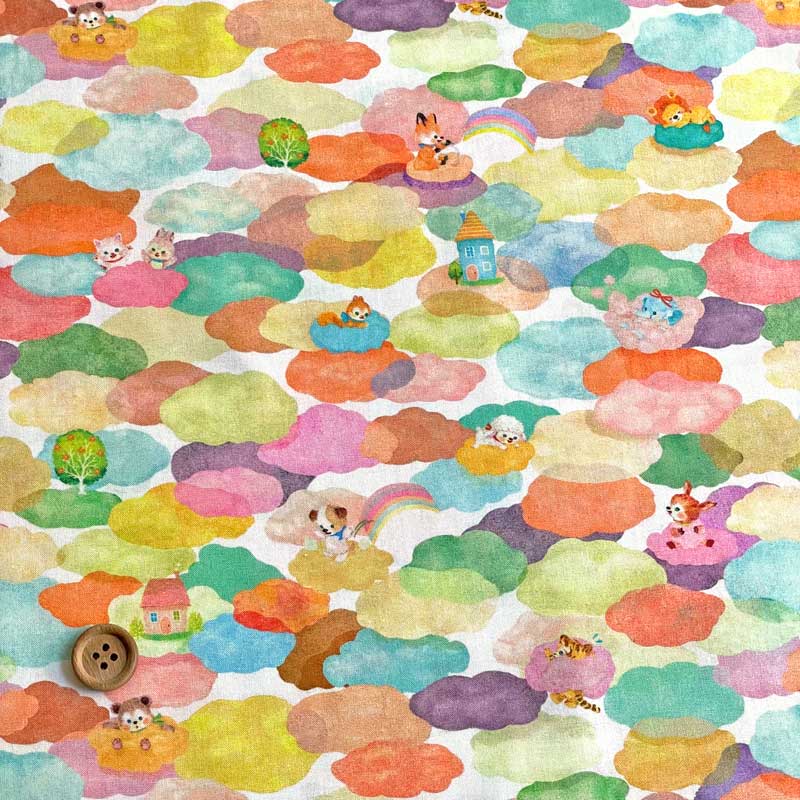 yukiemonユキエモン「くもあられ」 60ローン生地デジタルプリント