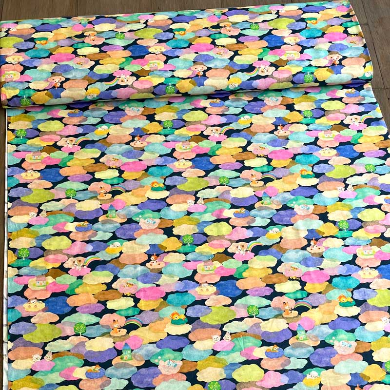 yukiemonユキエモン「くもあられ」 60ローン生地デジタルプリント