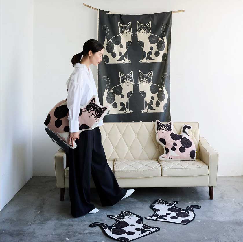 echino�G�`�m TWO CAT �`�p�l�����n �Ȗ��L�����o�X���n�` NekoNoe K from 30 SEWINGPINS ��1�p�l��(�c��110cm×����63.5cm)�P�ʂł̔̔��ł��B