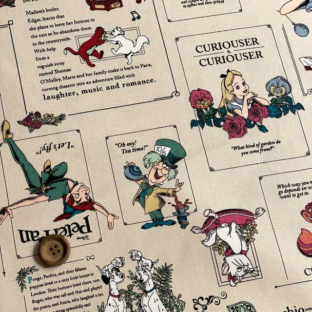 ディズニー クラシック柄 オックス生地 ベージ...の詳細画像4