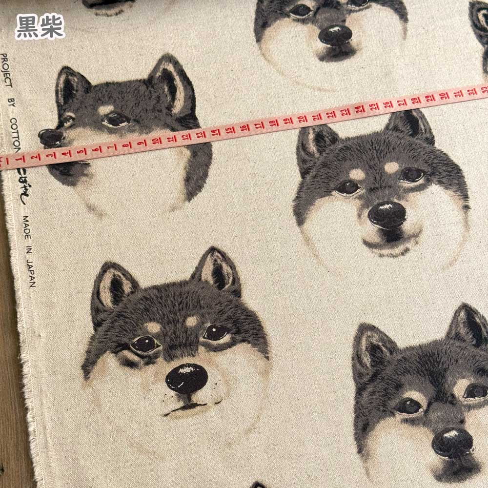 ビスケット柴犬パネル生地 ハンドメイド ビスケット柴犬パネル生地