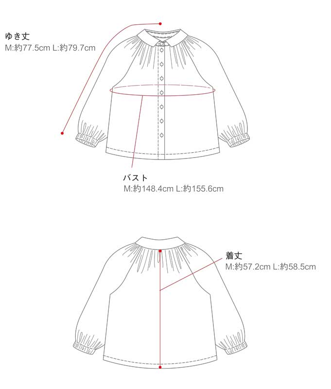 リバティプリント「MERCI × May Me × LIBERTY FABRICS」パターンオーダー レディース衿なしブラウス タナローン使用 M/L 日本製 MayMe-NoCollarBlouse リバティプリント「MERCI × May Me × LIBERTY FABRICS」パターン