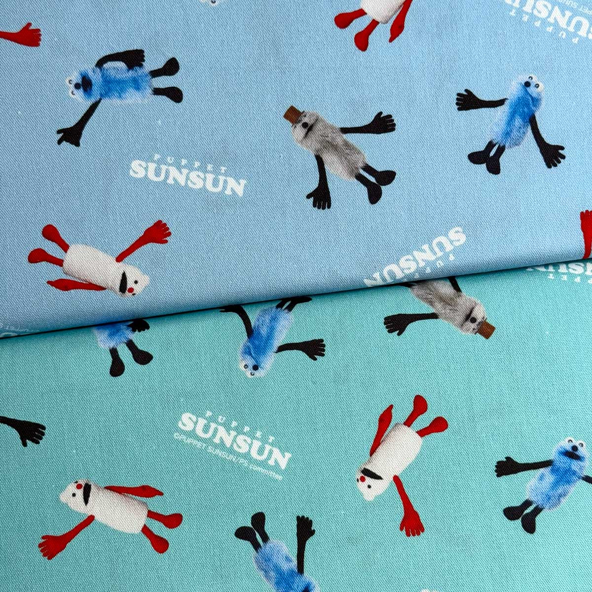 パペットスンスン ベーシック柄 オックス生地 インクジェットプリント