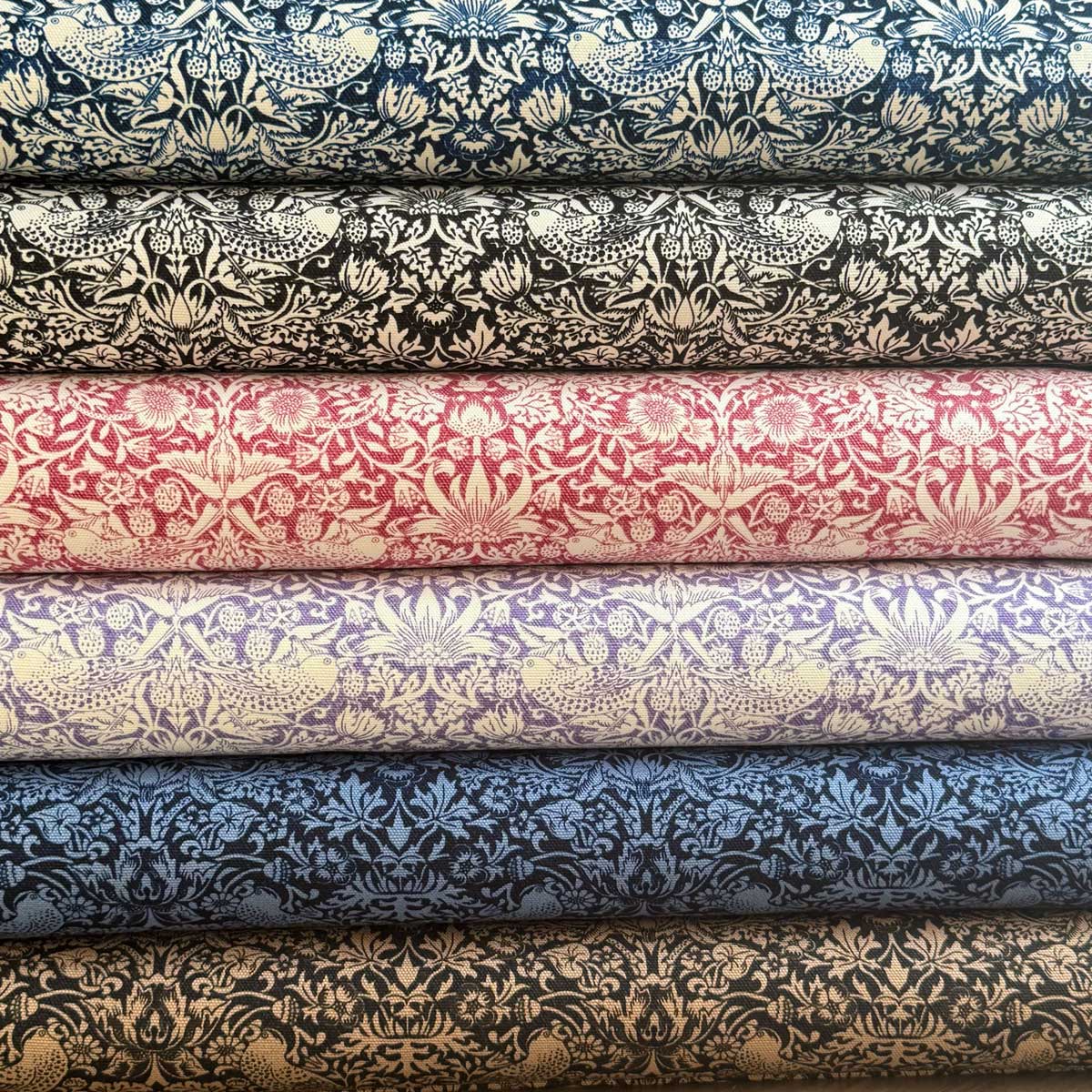 V&A William Morris ウィリアムモリス オックス生地＜Strawberry Thief
