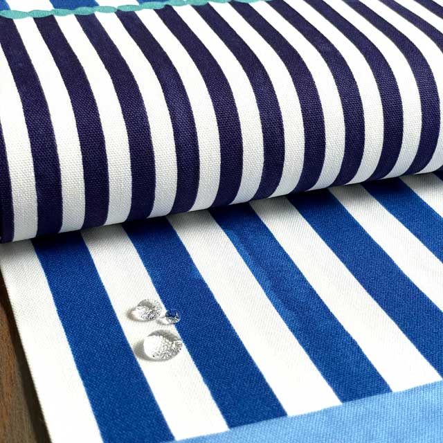 耐久撥水加工オックス生地 ストライプ柄 タフガード超撥水加工(NEO