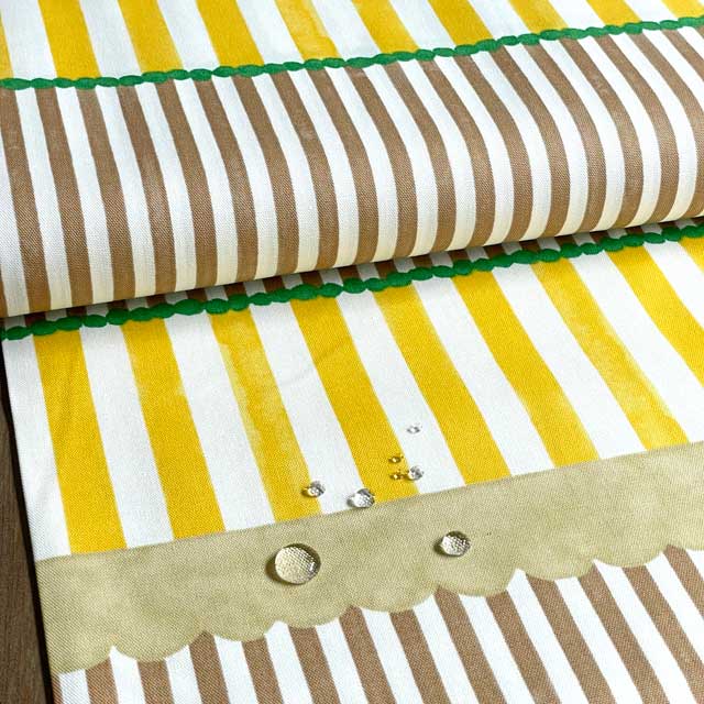 耐久撥水加工オックス生地 ストライプ柄 タフガード超撥水加工(NEO