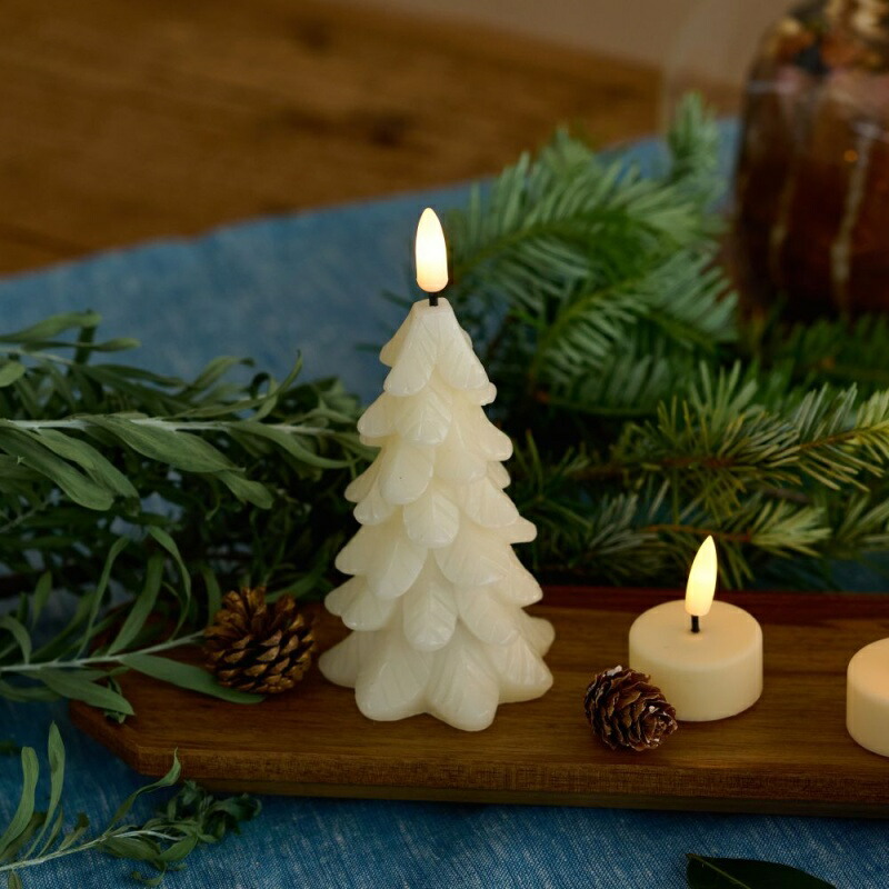 LEDライト キャンドル ツリー S パーティやインテリアを彩る 半磁器