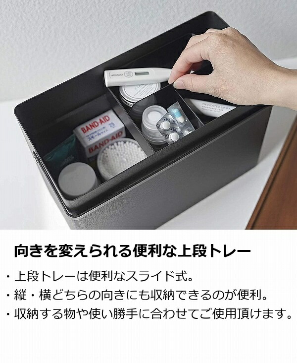 Amazon.co.jp: LAMPTOP 救急箱 大容量 おしゃれ 薬箱 薬ケース付