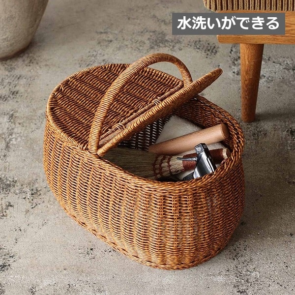 UTILE ユティル オーバルピクニックバスケット バスケット 水洗いが
