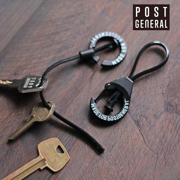 POST GENERAL ジンクアロイ キーリング＆キーリング カラビナ ポスト