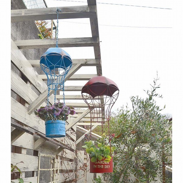 ハンギングポット 気球型 BIGサイズ アンティーク調仕上げ ハンギング