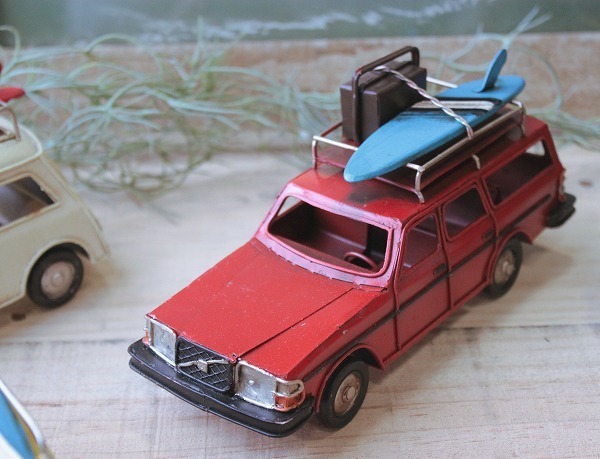 ノスタルジックデコ VVワゴン ワゴン アイボリー レッド ネイビー