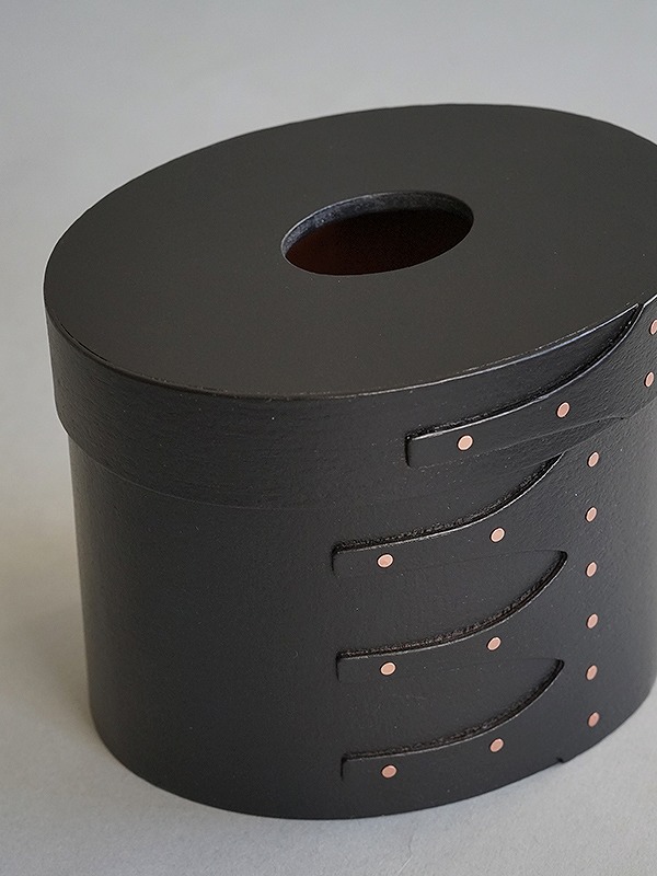 【専用】オーバルティッシュボックス&キャリーボックスNo.5黒塗装セット 専用】オーバルティッシュボックス&キャリーボックスNo.5黒塗装セット