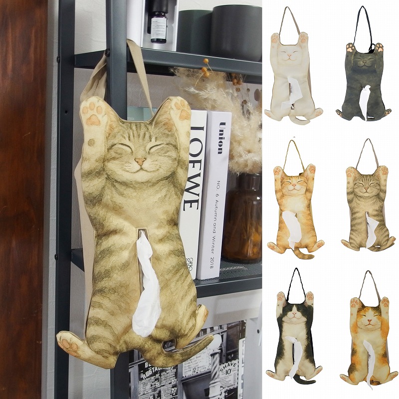 ハンドメイド　Cats アップリケ　Boxティシュカバー
B ティッシュケース 猫 ねこ ネコ cat キャット 動物 アニマル ボックス
