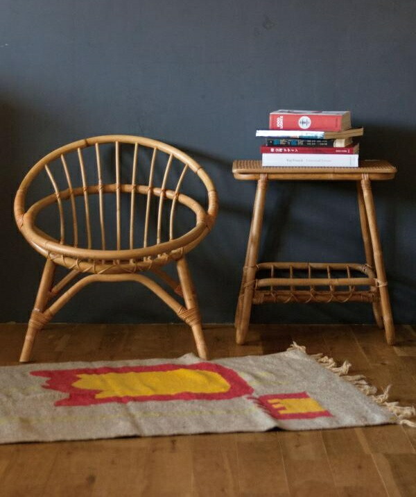 AXCIS（アクシス） スツール ラタンラウンドチェア イス 椅子 丸型