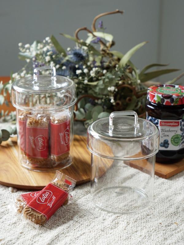 AXCIS（アクシス） ガラスキャニスター Mサイズ キャニスター ふた付