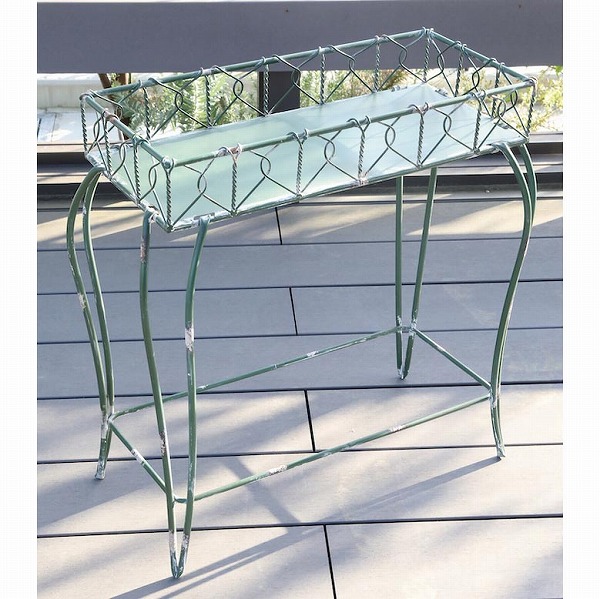 エバー ツイストスタンド 大小 花台 コベントガーデン アイアン VI-70 コベントガーデン/エバー・ツイストスタンド 2点セット/VI-70 - 花材