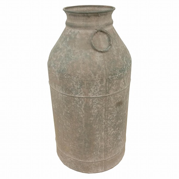 ミルクポット L ミルク缶 おしゃれ アンティーク メタル缶 ブリキ缶