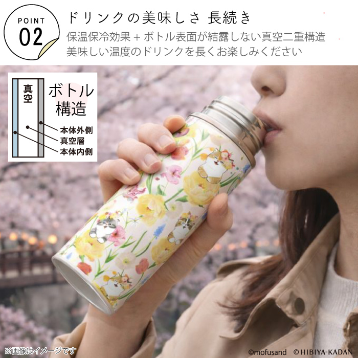 2/13 新発売 mofusand × 日比谷花壇 ステンレス ボトル 300ml 】もふ