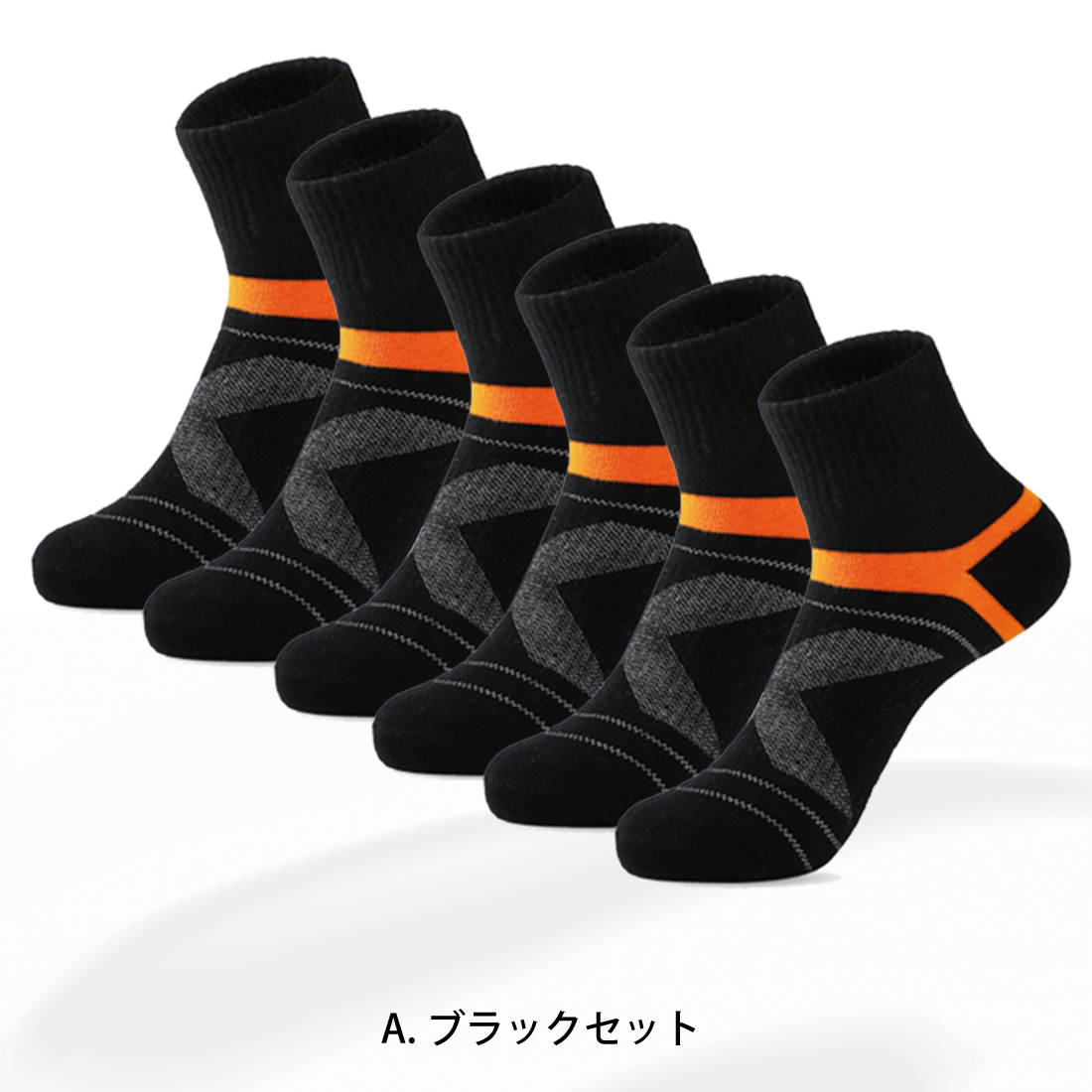 [6足セット]ソックス メンズ スポーツソックス アンクルソックス 靴下｜merii｜02