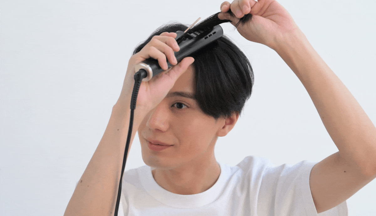Ur.Salon センタ―パート セラミック ヘアアイロン ヒートブラシ 爆買