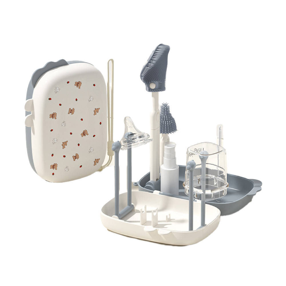 イクタノ（IKUTANO） 携帯用 哺乳びんブラシ スタンド 持ち運びセット