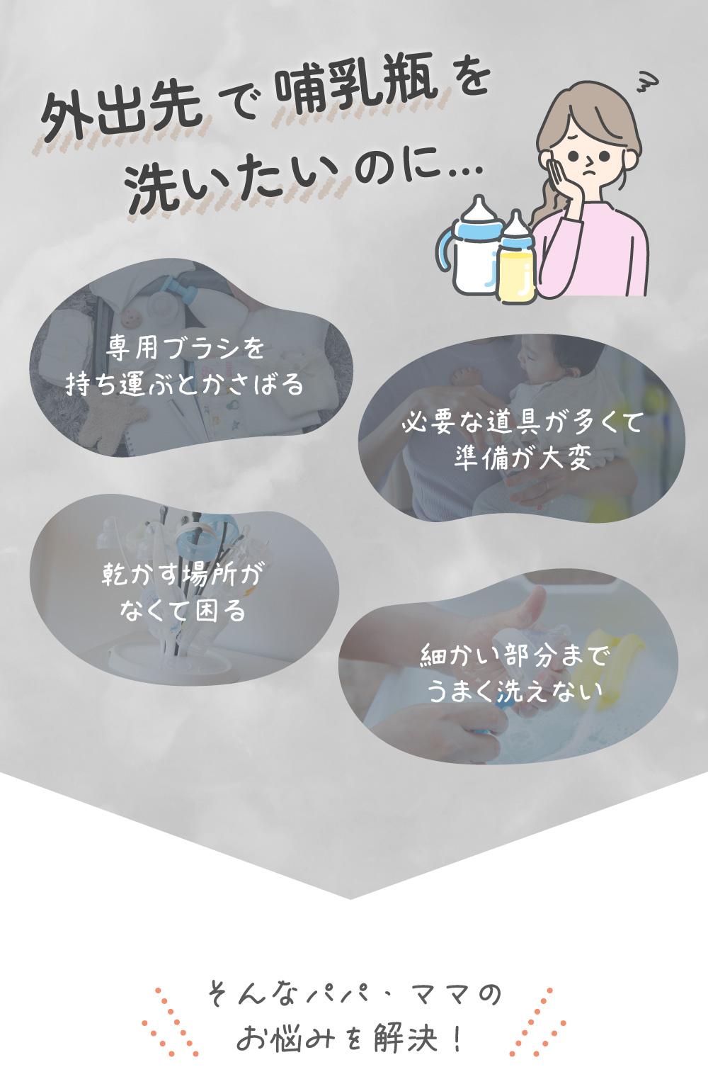 哺乳瓶ブラシ持ち運びセット