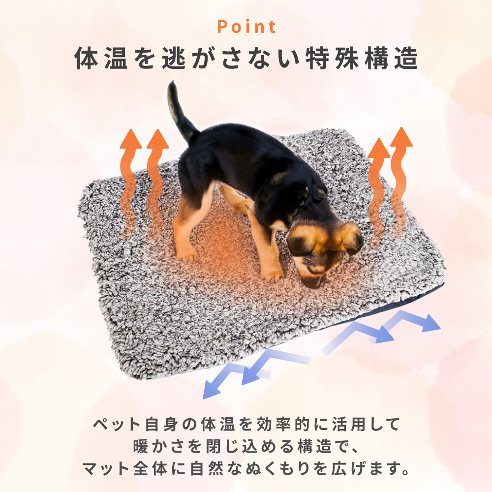 電気不要 ペット用 カバーが外せる ホットマット ペット 犬 猫 マット