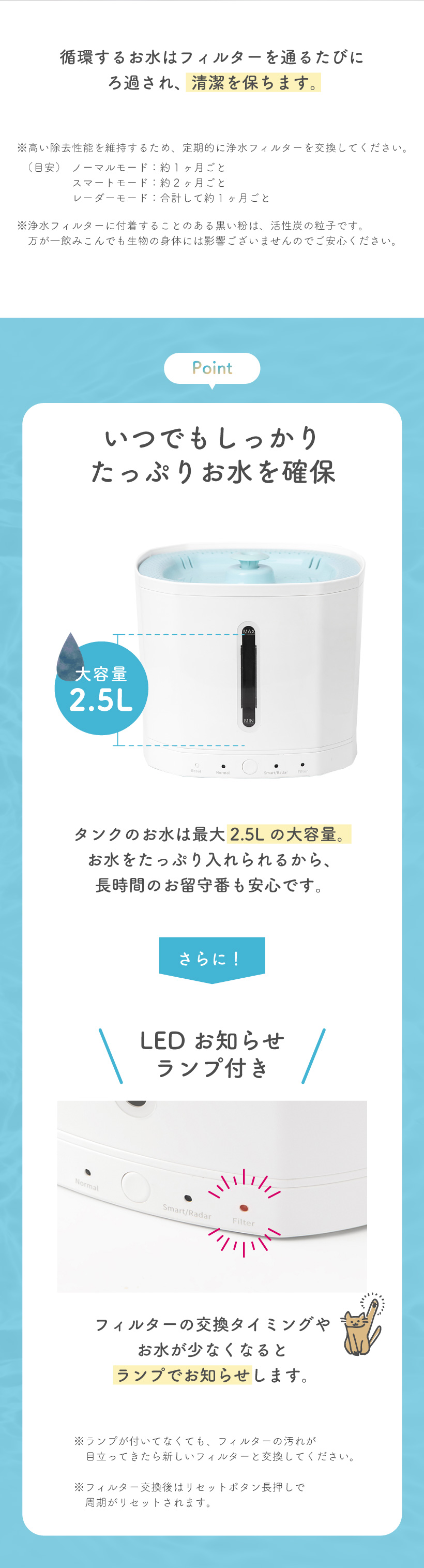 犬 猫 ペット用 自動給水器 ピュアシス