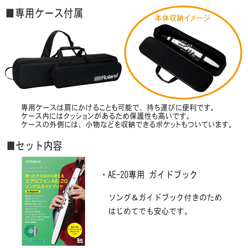 Roland Aerophone /AE-20W ホワイト エアロフォン デジタル管楽器