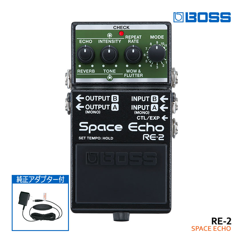 BOSS スペースエコー RE 2 Space Echo 純正ACアダプター付き ボス エフェクター :106 RE 2 PSA:楽器のことならメリーネット