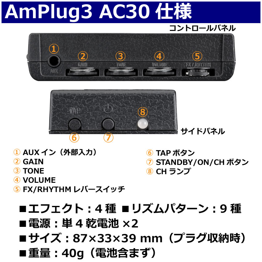 VOX ヘッドホンアンプ amPlug3 AC30 収納ケースセット アンプラグ AP3-AC | VOX | 02