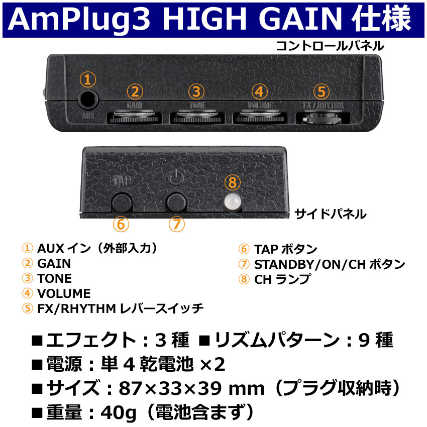 VOX ヘッドホンアンプ amPlug3 High Gain アンプラグ AP3-HG ギターアンプ｜merry-net｜03