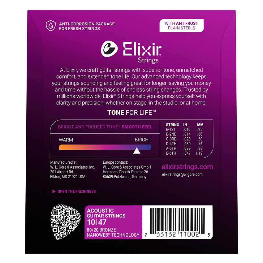Elixir（エリクサー） アコースティックギター弦 11002 3セット