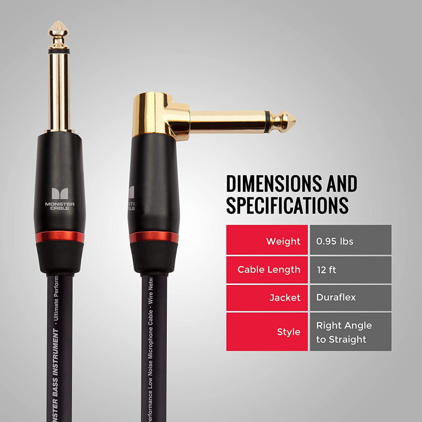 MONSTER CABLE M BASS2-12A 3.6m S-L ギター&ベースケーブル