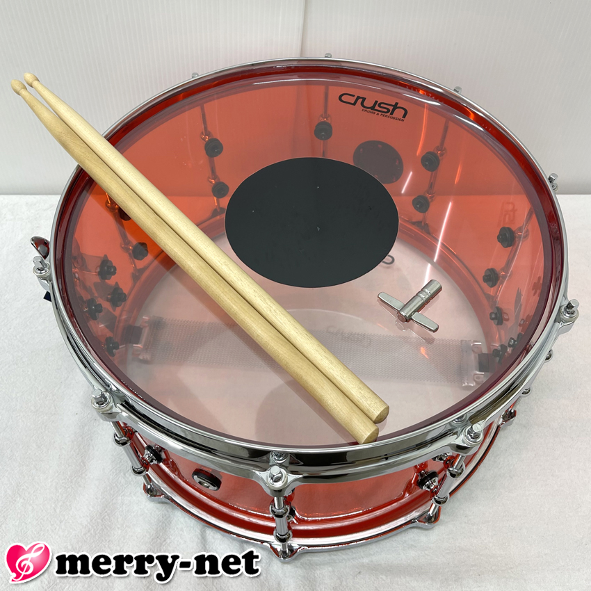 【B級品特価】CRUSH クラッシュ アクリルスネアドラム A2C14X7R