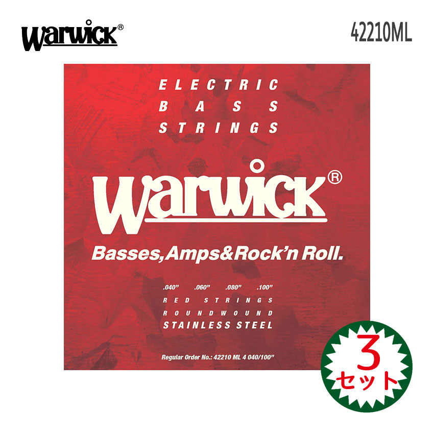 �x�[�X�� ���[�E�B�b�N 40-100 42210ML 3�Z�b�g �X�e�����X�� Warwick 40-100 �~�f�B�A�����C�g
