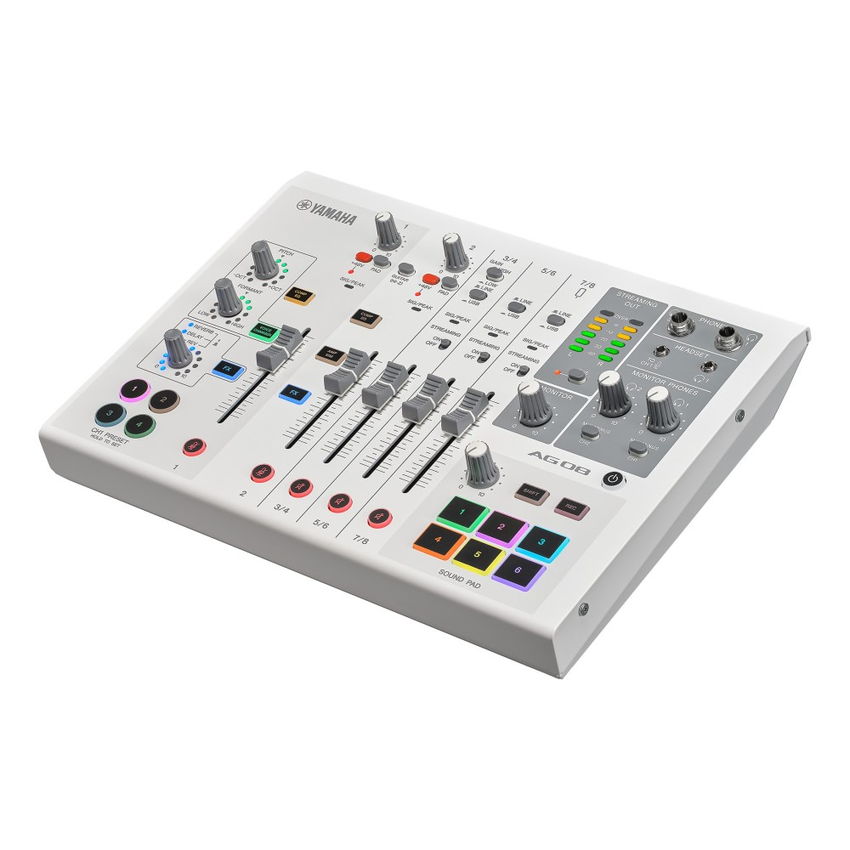 YAMAHA AG08 ホワイト ゲーム実況セット SHURE SM7B ダイナミックマイクの画像