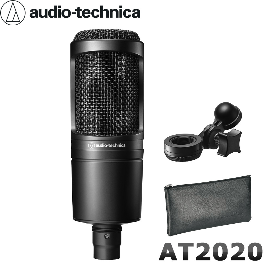 audio-technica AT2020 (高品質マイクケーブル、ポップフィルター 