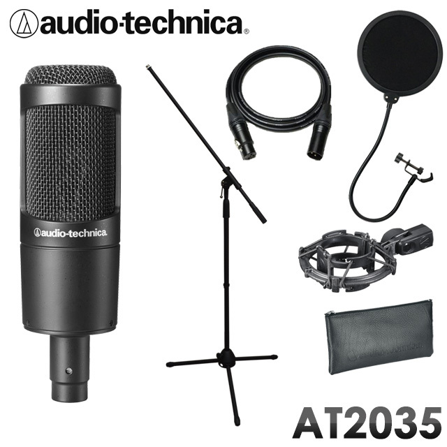 audio-technica AT2035 �R���f���T�[�}�C�N (�}�C�N�P�[�u���{�}�C�N�X�^���h�Z�b�g)