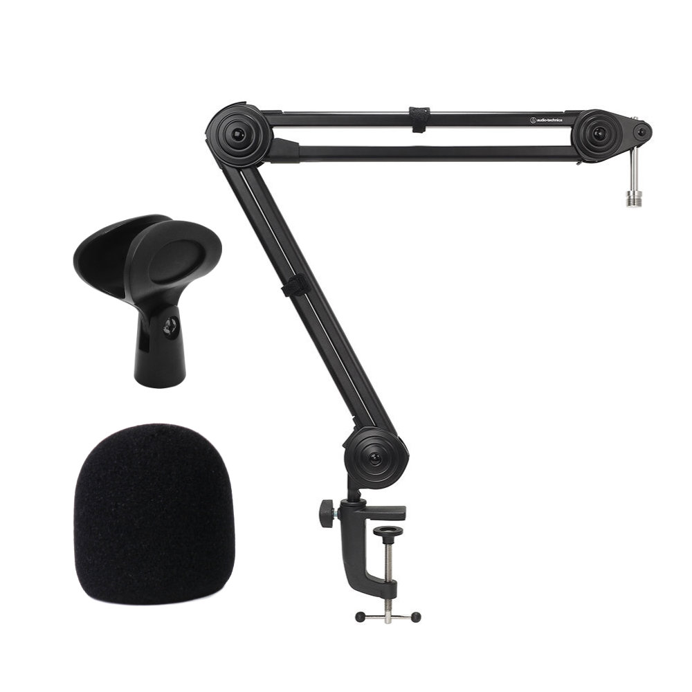 audio-technica デスクアームマイクスタンド AT8700J ハンドマイクで配信セット ウィンドスクリーン付き | オーディオテクニカ